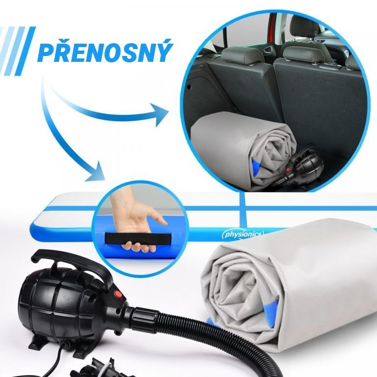 Physionics Airtrack, Dmuchana mata 8 m, niebieska